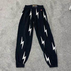 Aviator nation stitched lightning bolt sweatpants